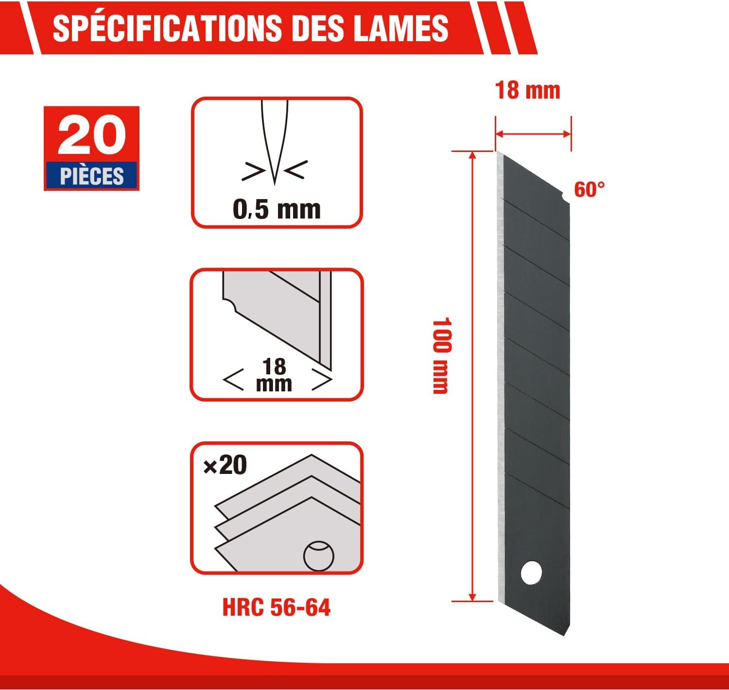 lames de recharge Lames de Recharge Cutter - Lot de 20 - Image 1