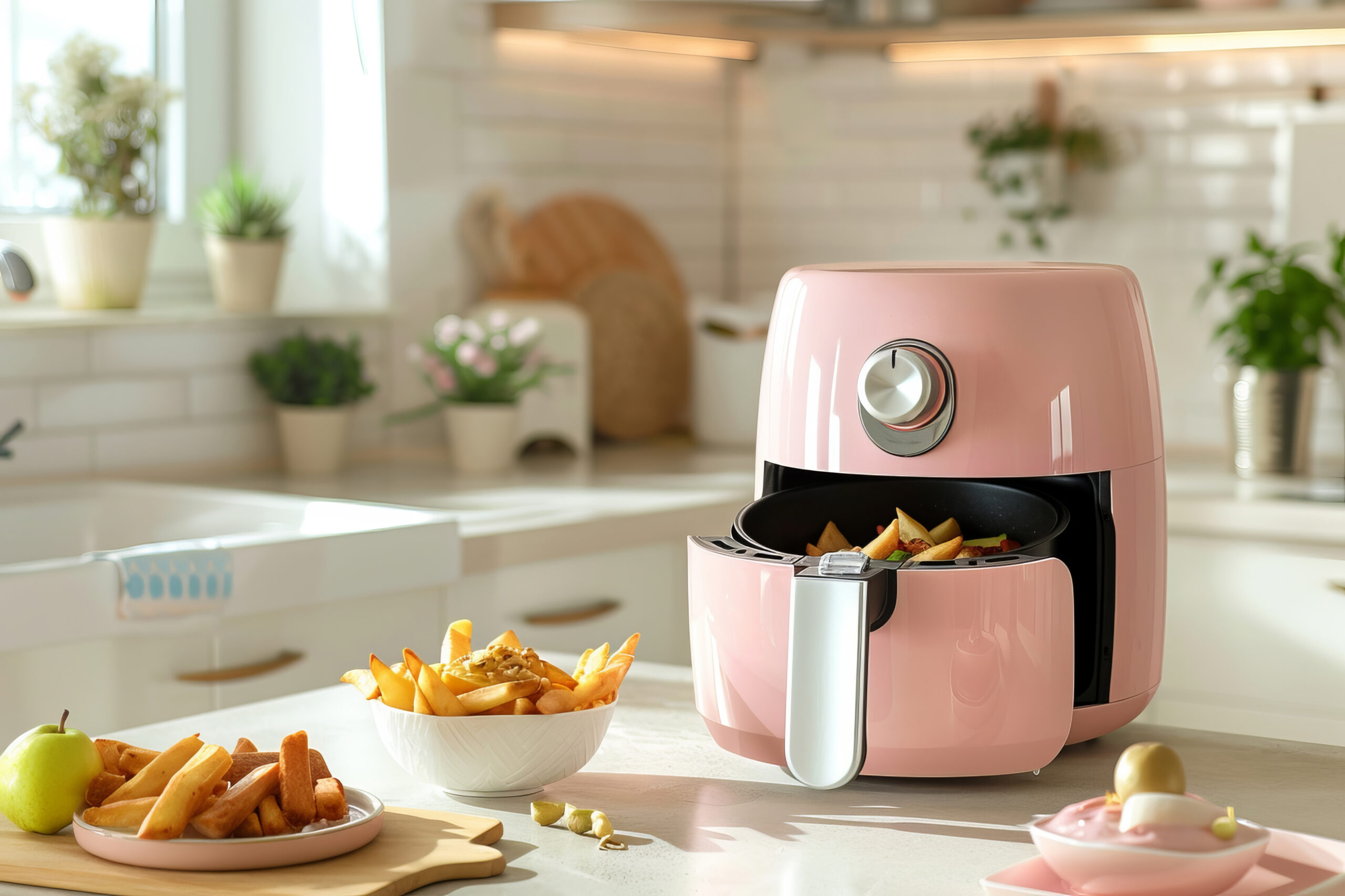 view-modern-hot-air-fryer-with-cooked-food Air Fryer - Image 1